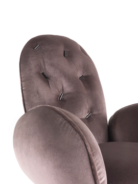 TTEMIC - Upholstered velvet chair with armrests by JCP UNIVERSE - view 3